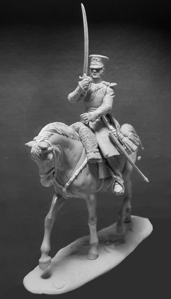 CHM-54295(M). Обер-офицер Московского казачьего графа Дмитриева-Мамонова полка, Россия 1812-14 гг. Материал - белый металл. Chronos Miniatures