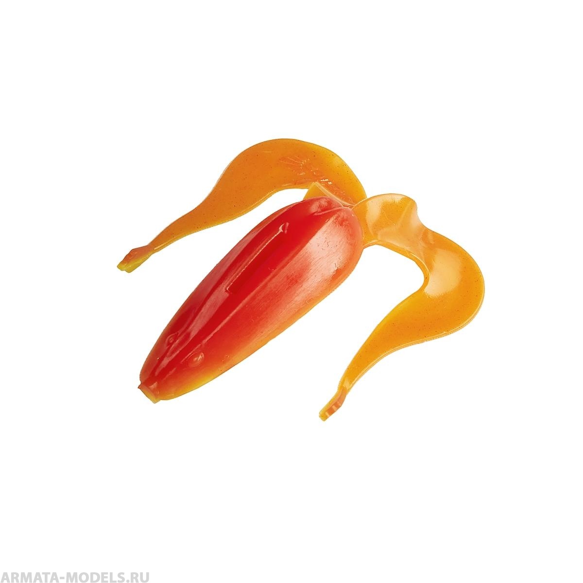 Лягушка несъедоб. Frog 2,56''/6,5 см Orange & Yellow 100шт. (HS-21-015-N) Helios( цена указана за упаковку, в количестве 100шт.)