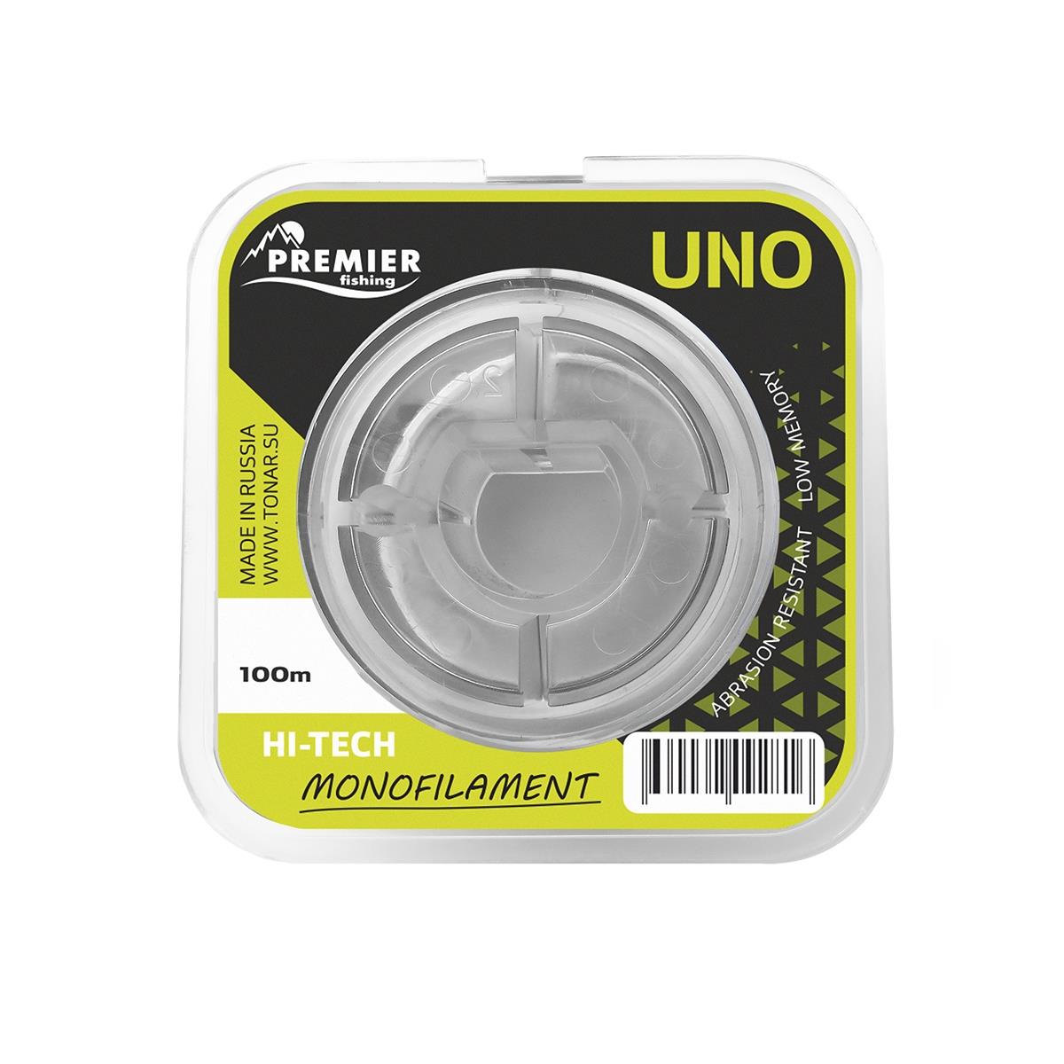 Леска UNO 0,45mm/100m F.Yellow Nylon PREMIER fishing (PR-U-Y-045-100)( цена указана за упаковку, в количестве 5шт.)