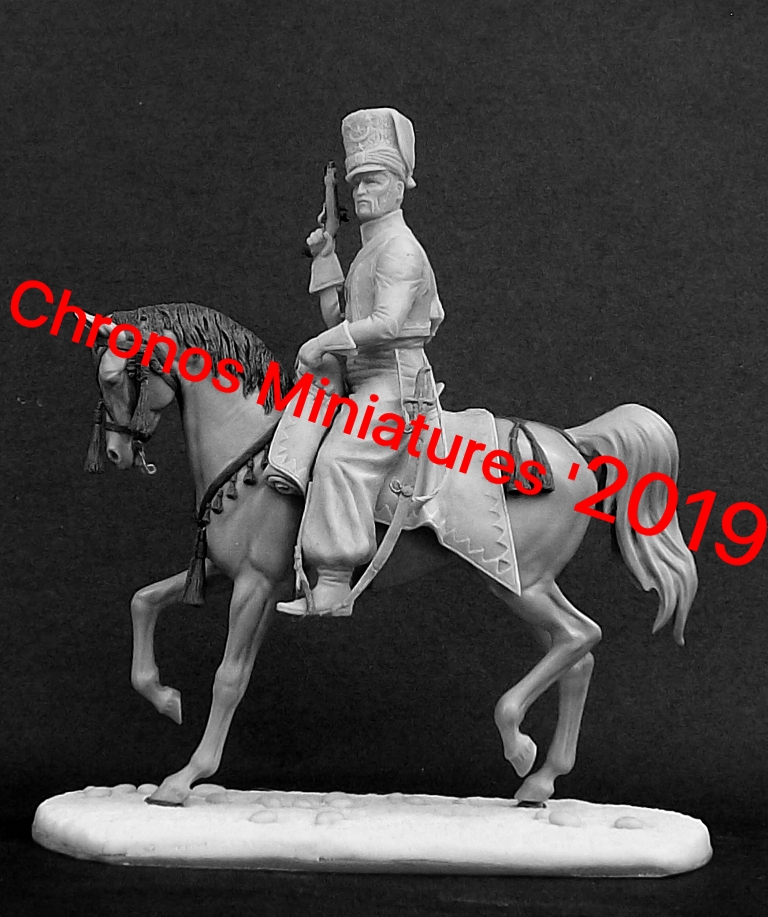 CHM-54180(M). Офицер эскадрона Литовских татар, Франция 1812-13гг. 54 мм. Материал - белый металл. Chronos Miniatures