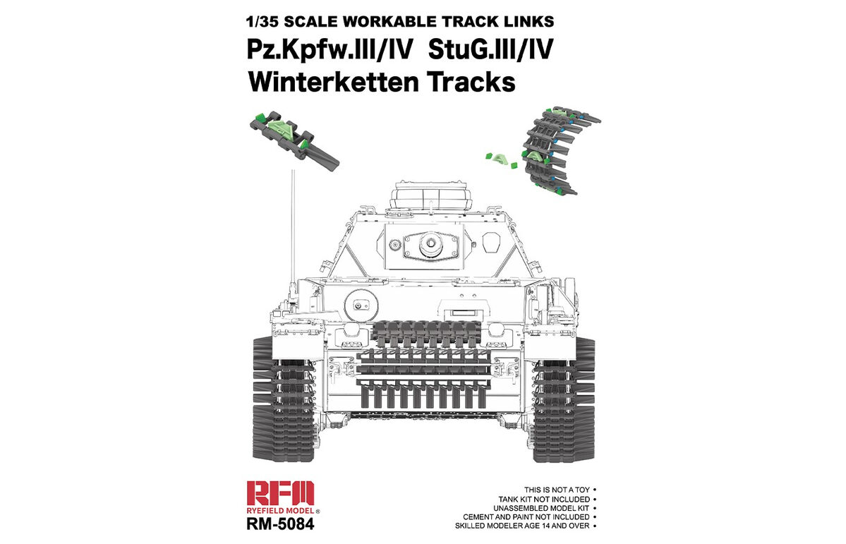 RM-5084 Сборная модель Рабочие траки Workable Winterketten Takcs for  Pz.Kpfw. III/IV & StuG.III/IV