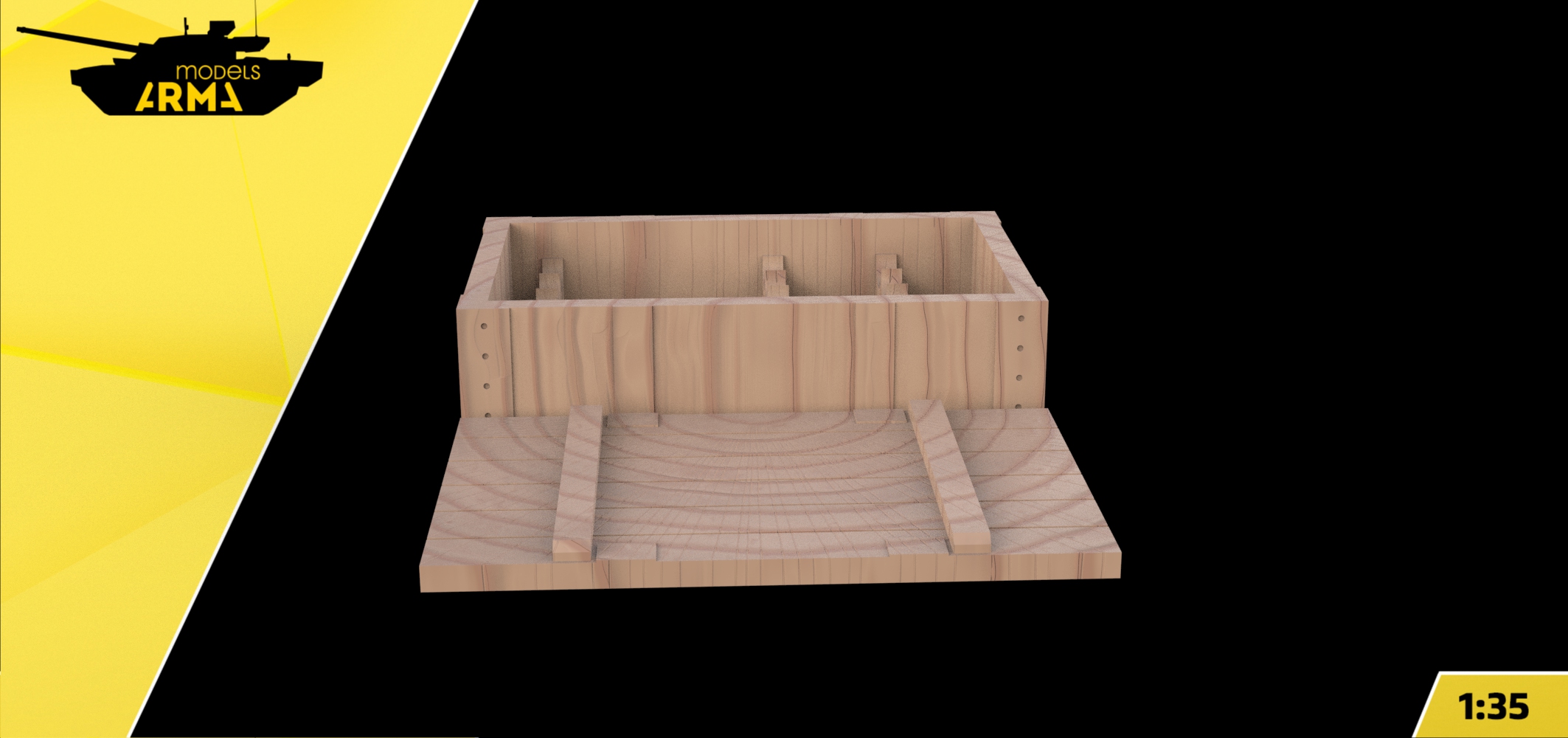 AM35944 Снарядный ящик 37мм для танка ТГ Arma Models