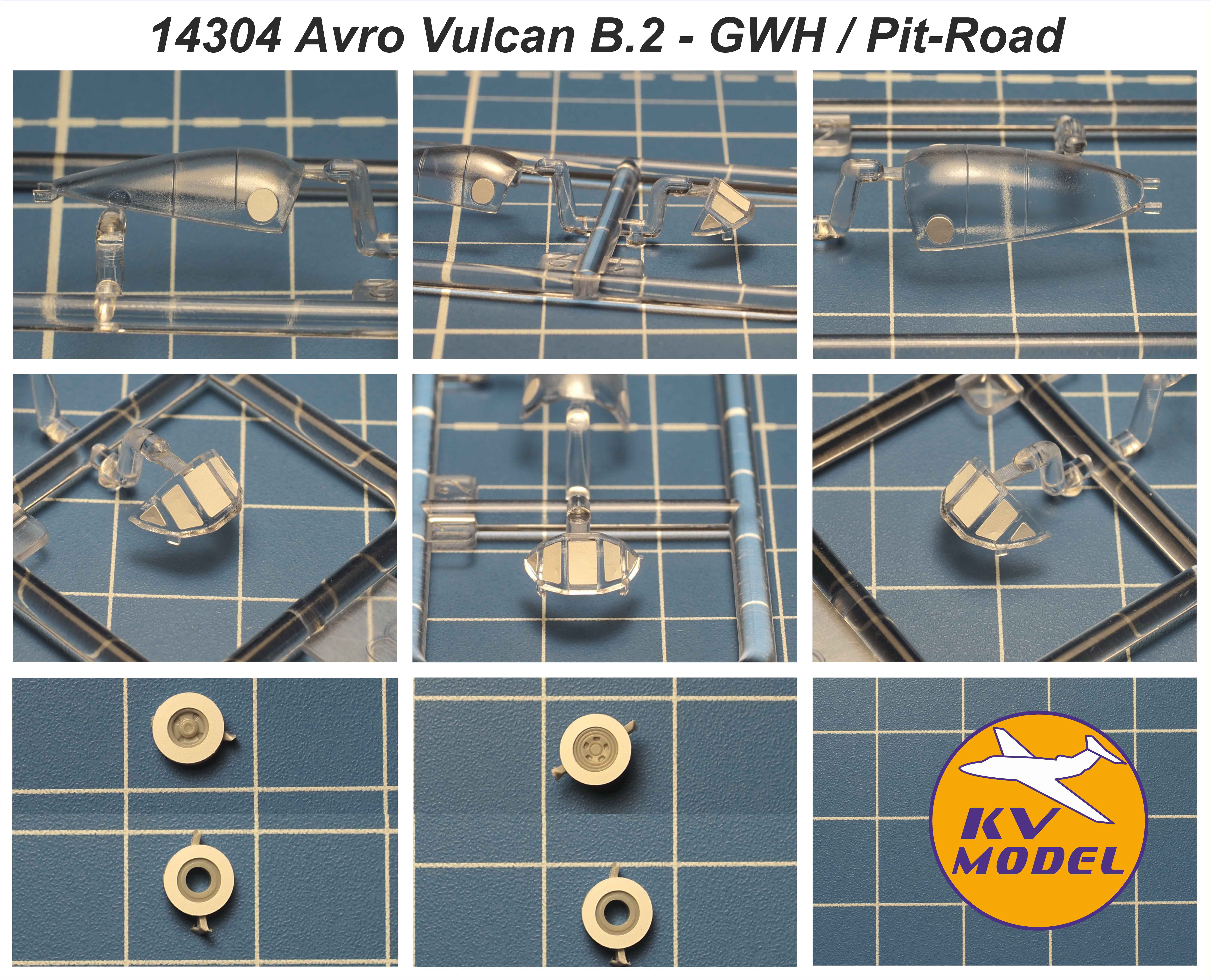 14304KV Окрасочная маска R.A.F Strategic Bomber Vulcan B.2 (G.W.H #L1001, #L1002 Pit-Road #SN-15, #SN-15SP, #SN-22) + маски на диски и колеса