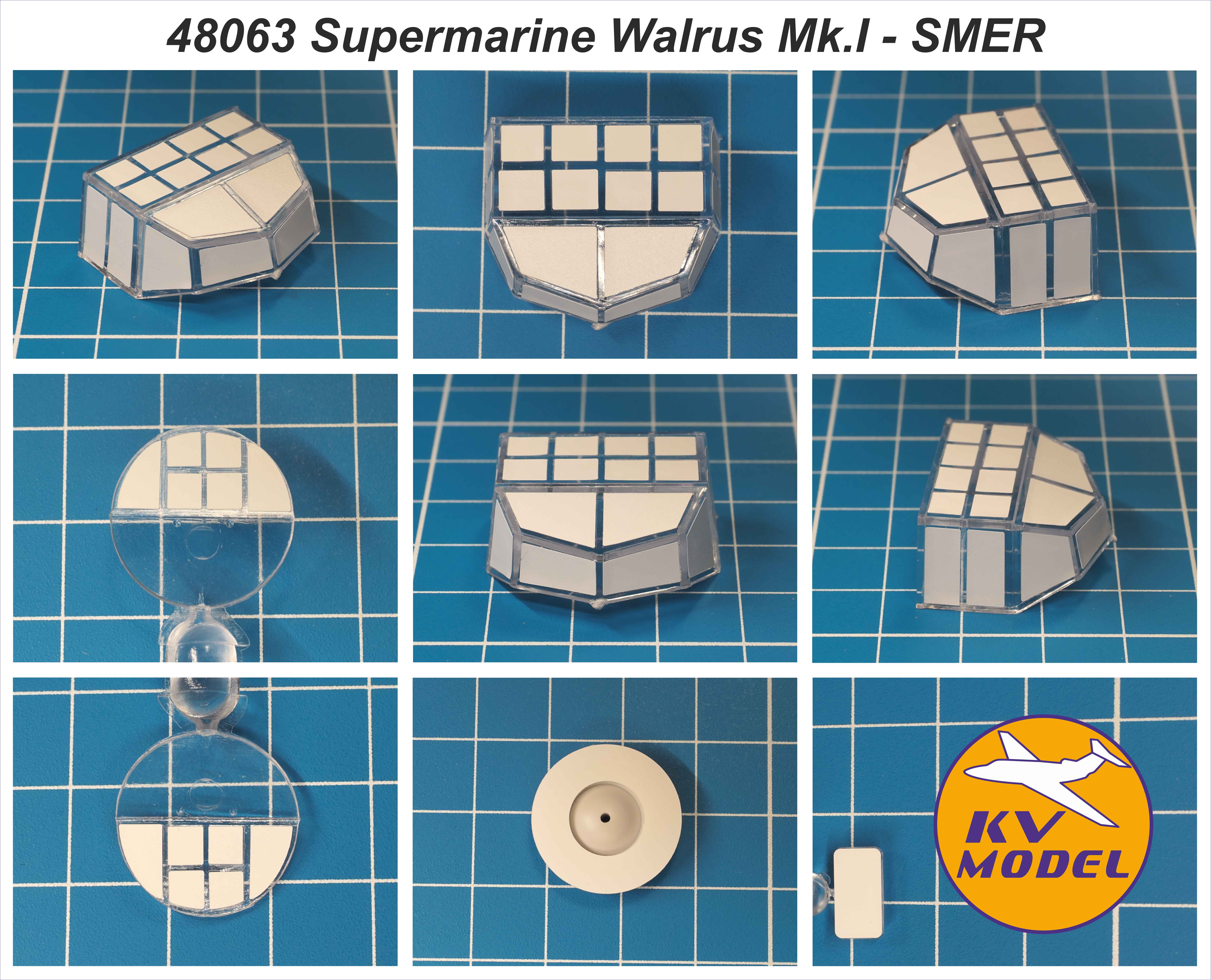 48063KV Окрасочная маска Supermarine Walrus Mk.I (SMER #114, #0815) + маски на диски и колеса