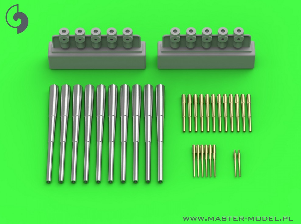 SM-350-106 Вооружение SMS Seydlitz - стволы 280мм (10шт), 150мм (12шт), 88мм (8шт) со смоляными креплениями (для комплекта Hobby Boss)