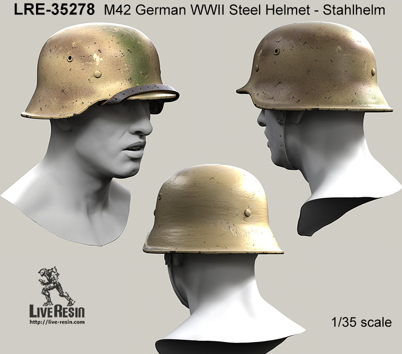 LRE35278 Стальной немецкий шлем периода Второй Мировой войны M42 - Stahlhelm 42. Классический вариант с ремешком на подбородке и с ремешком на козырьке. Реплика настоящего шлема. LRE35278 Стальной немецкий шлем периода Второй Мировой войны M42 - Stahlhelm 42. Классический вариант с ремешком на подбородке и с ремешком на козырьке. Реплика настоящего шлема.