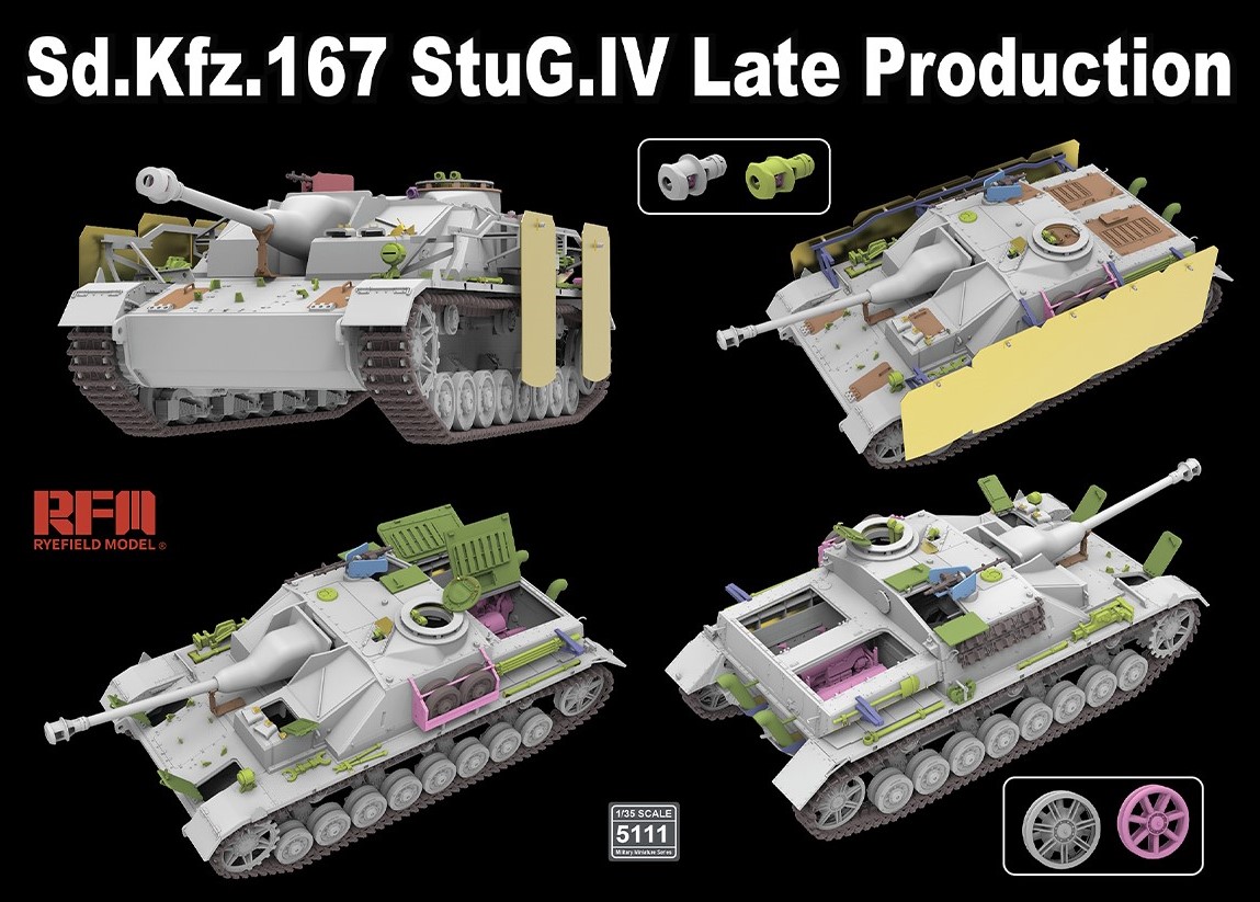 RM-5111 САУ Sd.Kfz.167 StuG.IV Late Production with Engine & workable tracks Rye Field Model (RFM)