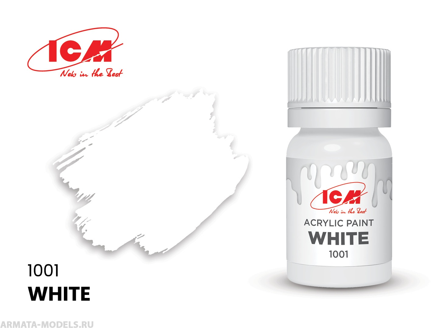 C1001 Краска для творчества, 12 мл, цвет Белый(White) C1001 Краска для творчества, 12 мл, цвет Белый(White)