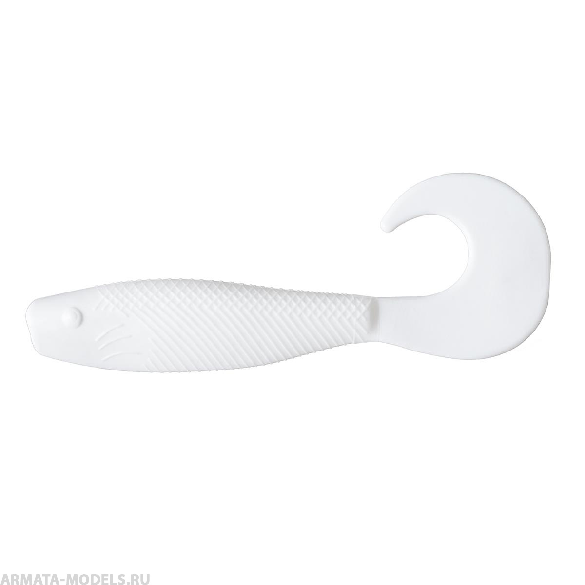 Твистер несъедоб. Hybrid 3,15''/8,0 см White 100шт. (HS-14-001-N) Helios( цена указана за упаковку, в количестве 100шт.)