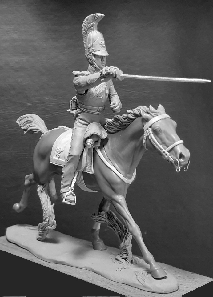 CHM-54300(M). Обер-офицер армейских кирасирских полков, Россия 1812-14 гг. Материал - белый металл. Chronos Miniatures