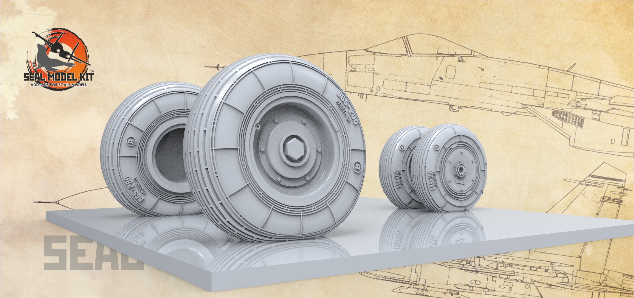smk48050 Колеса под нагрузкой для Ми-8