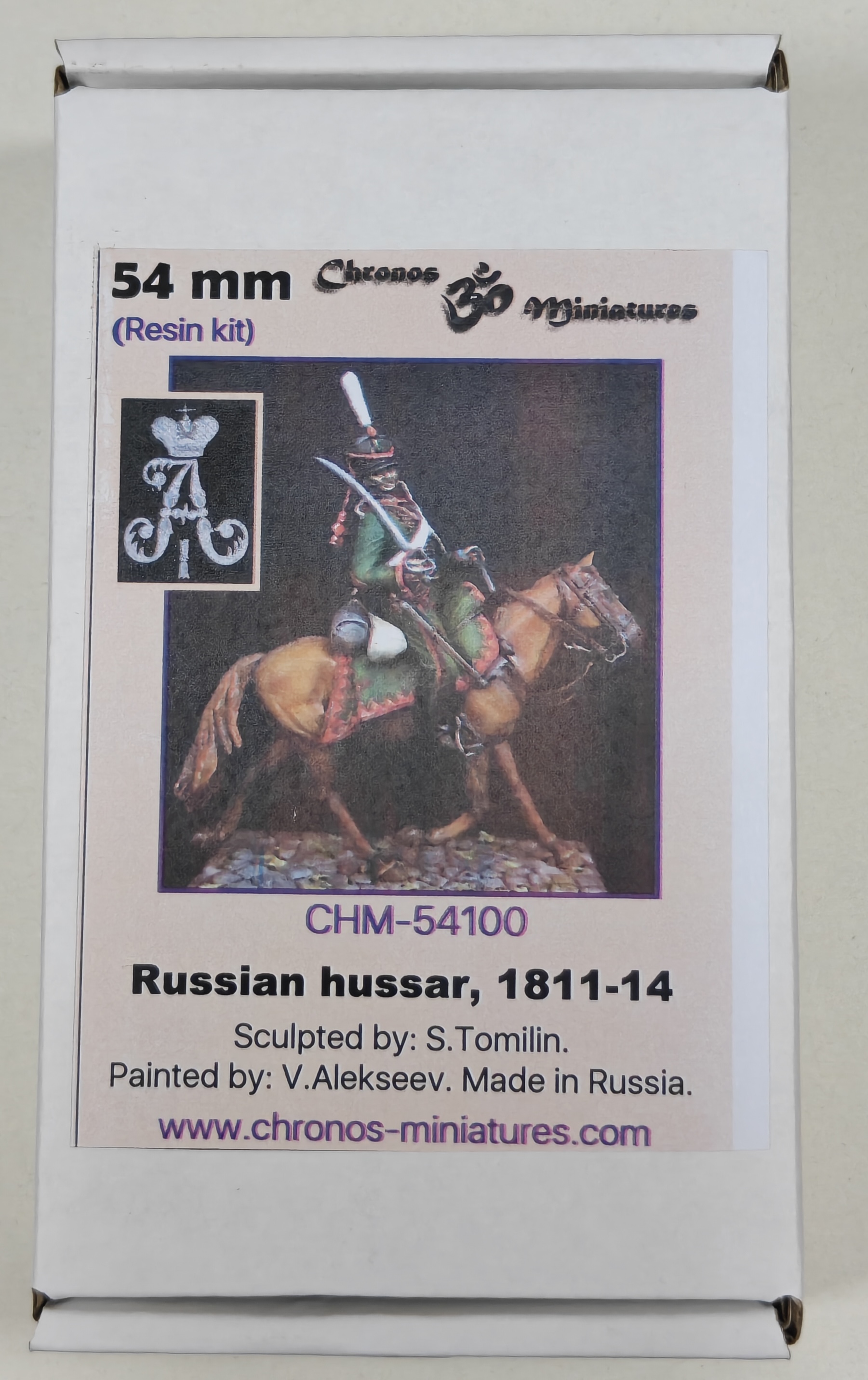 CHM-54100. Рядовой гусарских полков, Россия 1811-14 гг. (2 варианта голов, 2 варианта оружия). 54 мм. Материал - смола. Chronos Miniatures