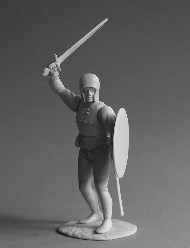 CHM-54037. Итальянский пехотинец, 1450-1500 гг. 54 mm. Материал – смола. Chronos Miniatures
