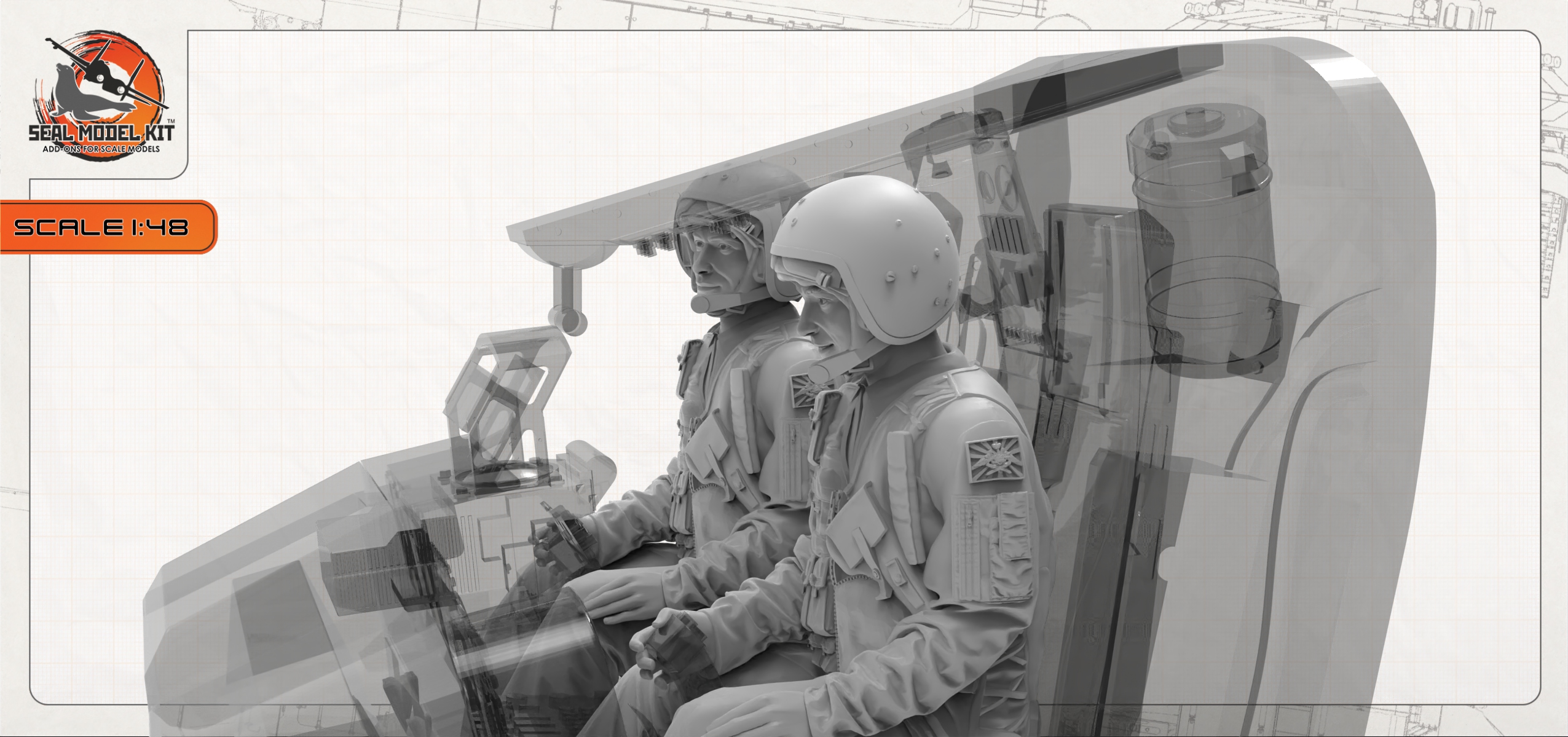 smk48069 Российские вертолетчики для Ка-52, Ка-52М (Не для свободной продажи) Seal Model Kit