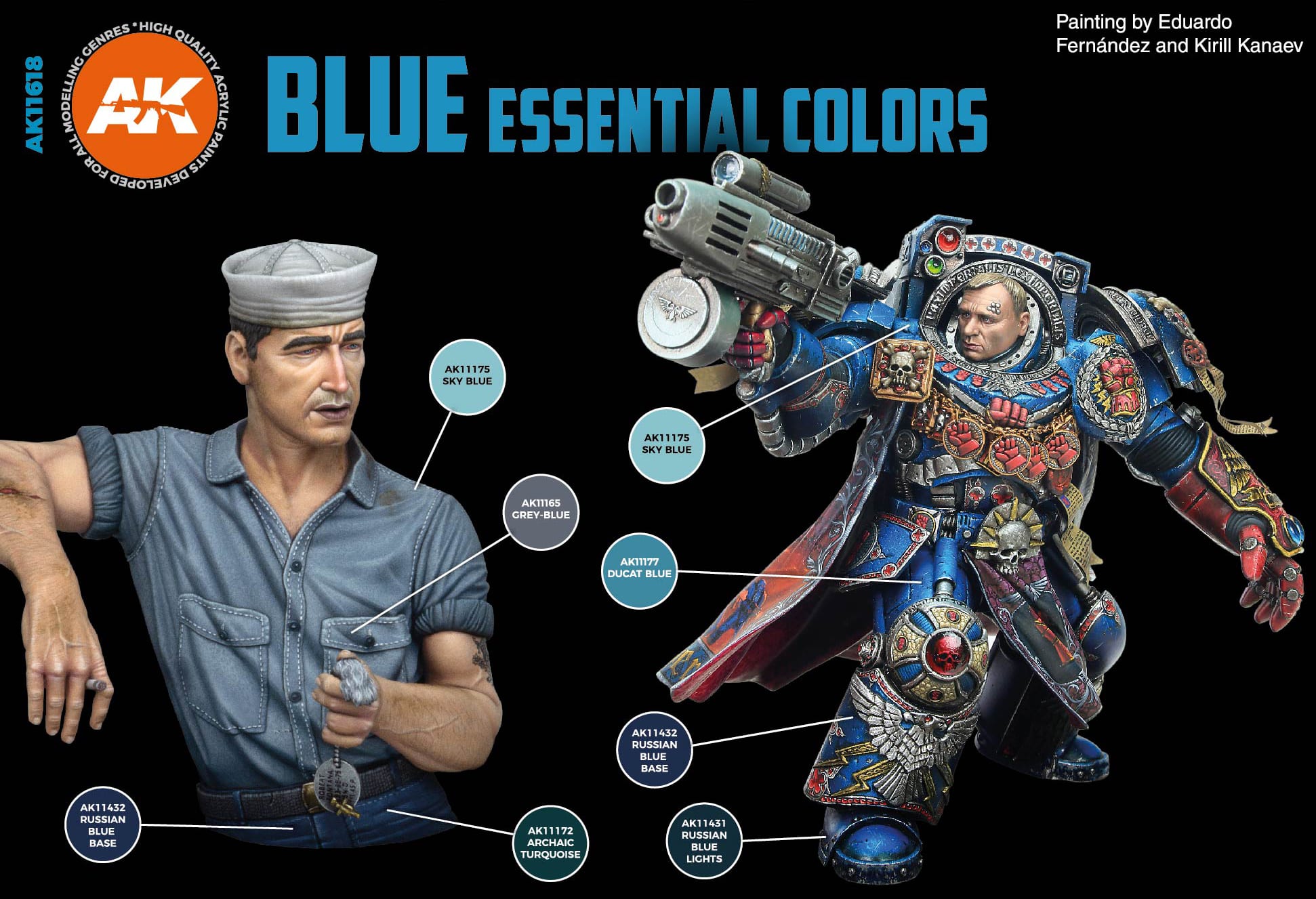 AK11618 Набор красок BLUE UNIFORM COLORS 3G AK11618 Набор красок BLUE UNIFORM COLORS 3G