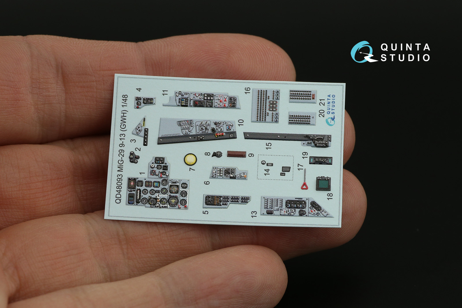 QD48093 3D Декаль интерьера кабины МиГ-29 (9-13) (GWH)