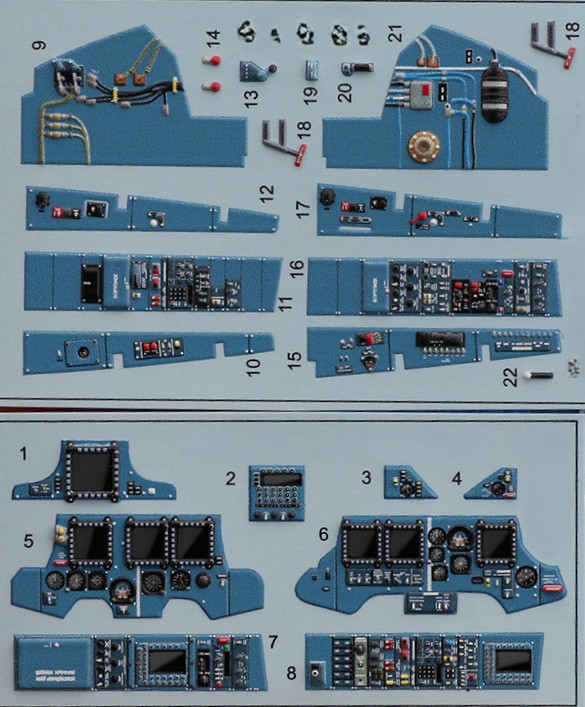 AM48367 3д декаль (интерьер) для Су-30СМ (Не для свободной продажи)