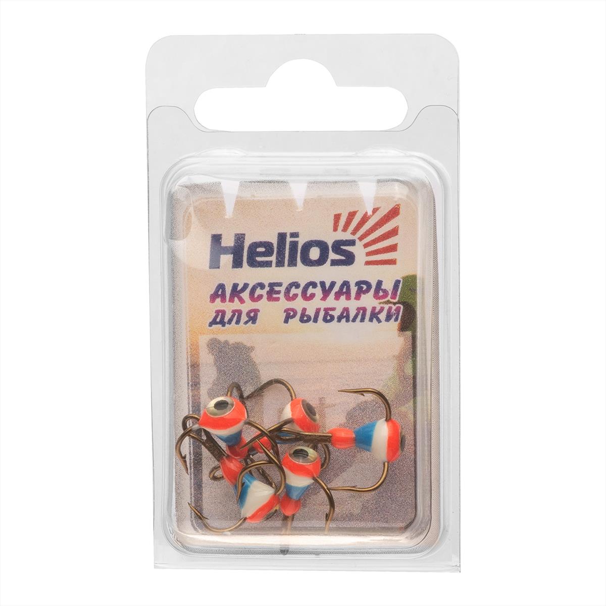 Тройник MUSTAD №14 3D глазок с эпоксидом 109P с фосфором (TRMS-14-E-109P) Helios( цена указана за упаковку, в количестве 10шт.)