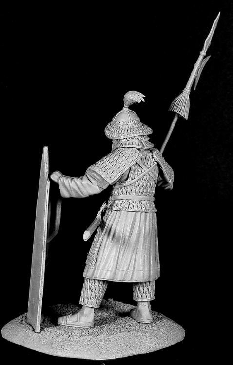 CHM-54114. Китайский тяжеловооруженный воин, XIII век. 54 мм. Материал - смола. Chronos Miniatures