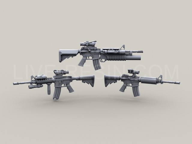 LRE16004 US Army M4 carbine Easy Kit, you can assemble 20 different carbine variations using just 9 parts, 1/16 scale LRE16004 US Army M4 carbine Easy Kit, you can assemble 20 different carbine variations using just 9 parts, 1/16 scale