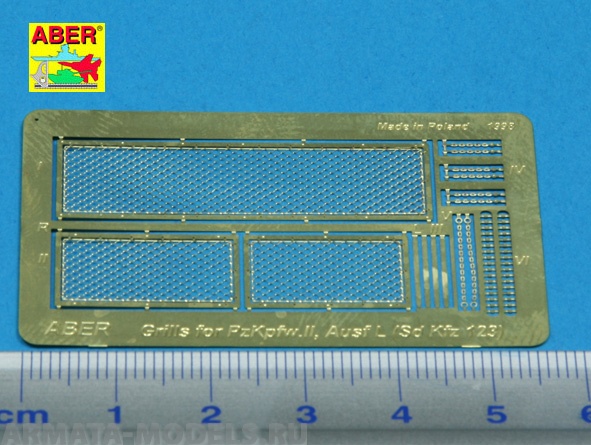 ABR-35-G09  Дополнения для  Grilles  for Panzer II, Ausf.L „Luchs” для  1/35 ABR-35-G09  Дополнения для  Grilles  for Panzer II, Ausf.L „Luchs” для  1/35