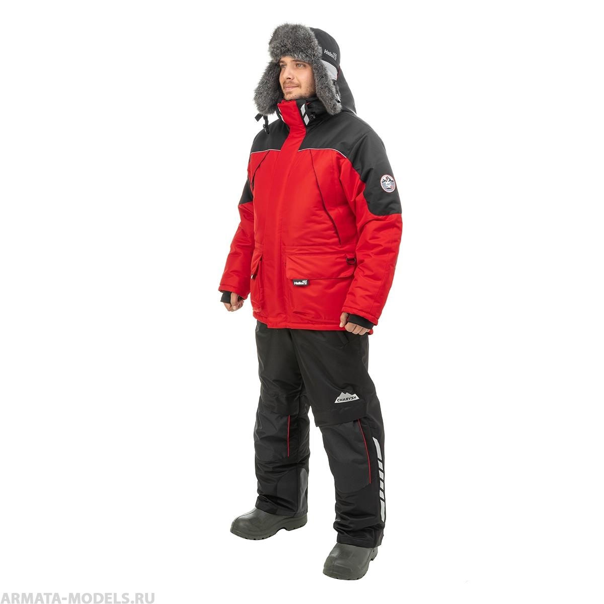 Костюм зимний рыболовный Чарыш Pro, цв.красный р.XL 10/10 К (T-KSCP-XL-52/176R) Helios