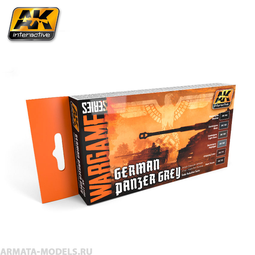 AK1160 Набор акриловых красок GERMAN PANZER GREY COLORS SET AK1160 Набор акриловых красок GERMAN PANZER GREY COLORS SET
