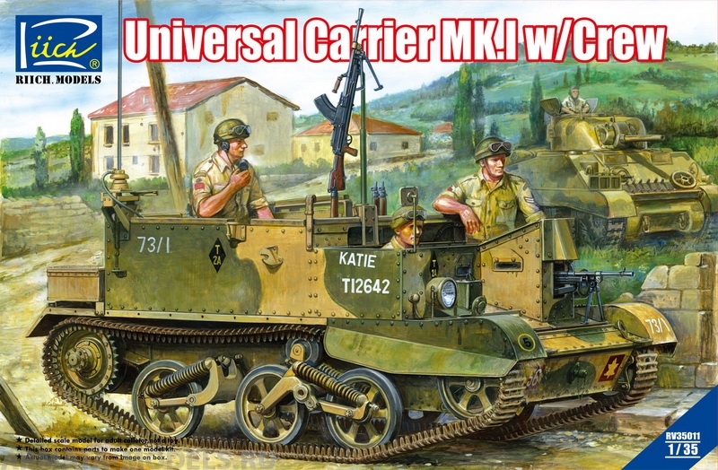 RV35011 Британский лёгкий многоцелевой бронетранспортёр, 2 МВ Universal Carrier Mk. I с экипажем Riich Models