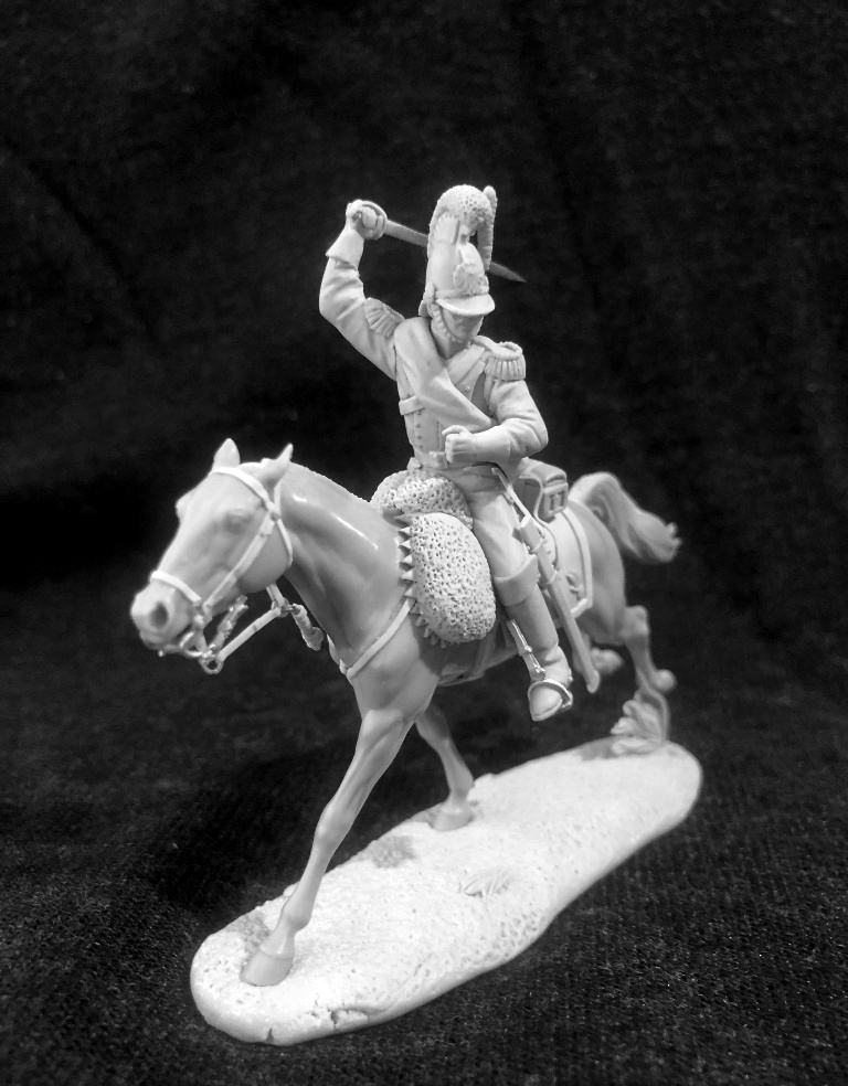 CHM-54317. Рядовой 2-го полка Бельгийских карабинеров, 1815 г. 54 мм. Материал - смола. Chronos Miniatures