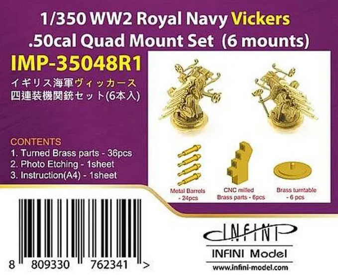 IMP-35048R1 WW2 royal Navy Vivkers .50 Cal Quad set