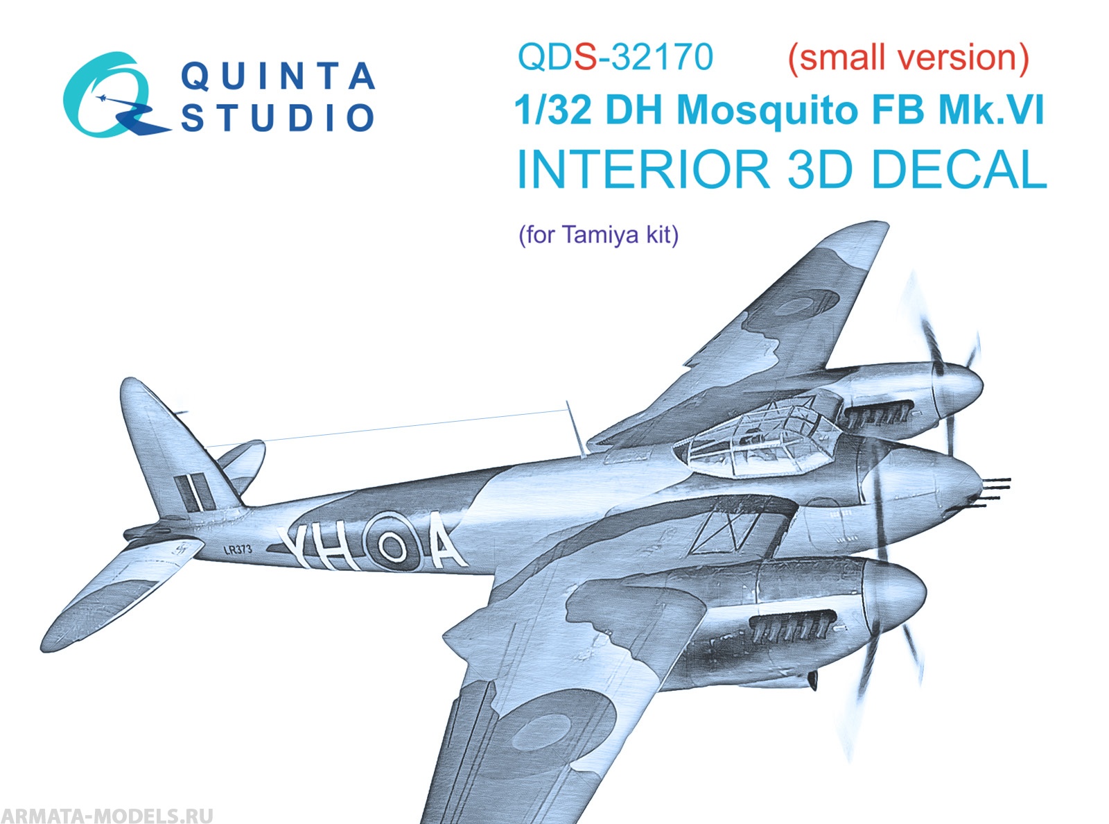 QDS-32170 3D Декаль интерьера кабины DH Mosquito FB Mk.VI (Tamiya) (small version)