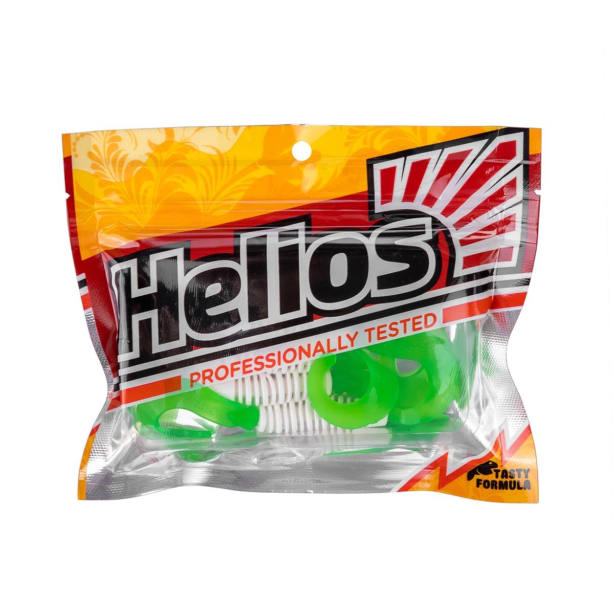 Твистер Din 3,11"/7,9см White & Green 6шт. (HS-33-016) Helios Твистер Din 3,11"/7,9см White & Green 6шт. (HS-33-016) Helios