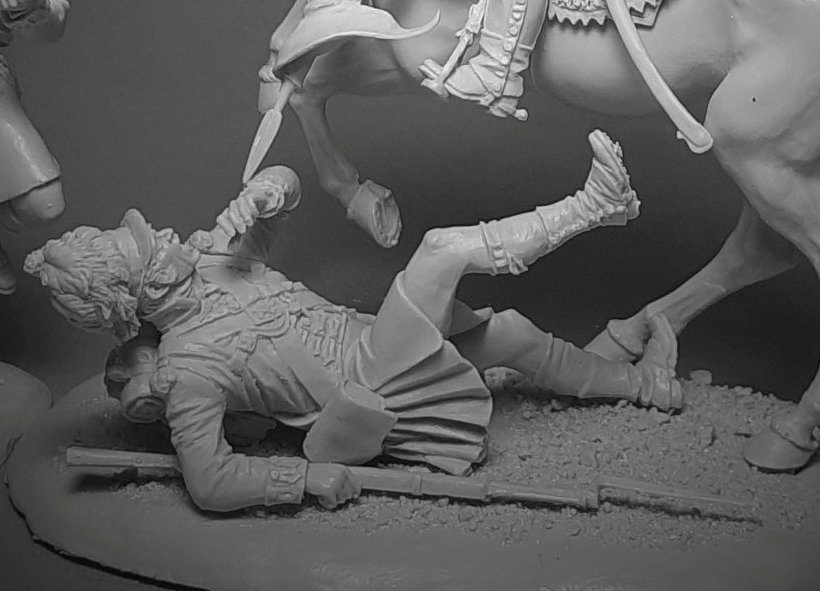 VD-54023(M). Рядовой (№4) 42-го (Королевских Шотландских горцев) пехотного полка quot;Черная Стражаquot;, 1815 г. Материал - белый металл. Chronos Miniatures