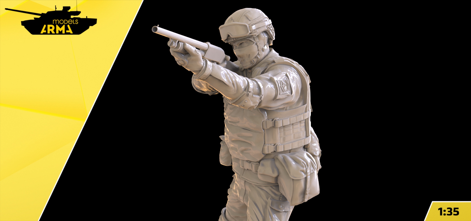 AM36008 Боец расчета 2С4 "Тюльпан" фигура 2 (Не для свободной продажи) Arma Models