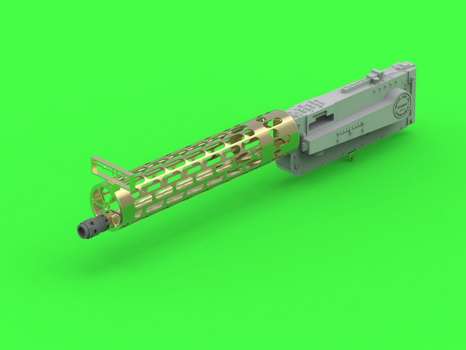 AM-32-104 Немецкий пулемет Первой мировой войны Spandau LMG 08 (1шт) - с рубашкой охлаждения вер.3 AM-32-104 Немецкий пулемет Первой мировой войны Spandau LMG 08 (1шт) - с рубашкой охлаждения вер.3