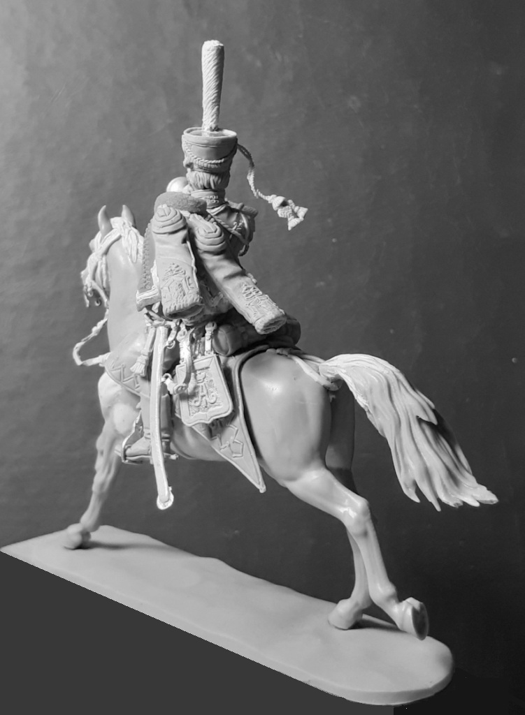 CHM-54272. Трубач армейских гусарских полков, Россия 1812-14 гг.  54 мм. Материал - смола. Chronos Miniatures