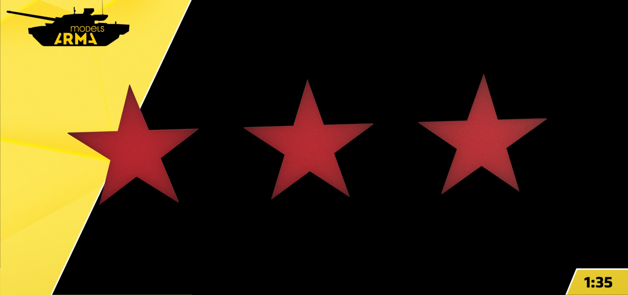 AM35941 Набор звезд на башню и лобовую броню для танка ТГ Arma Models