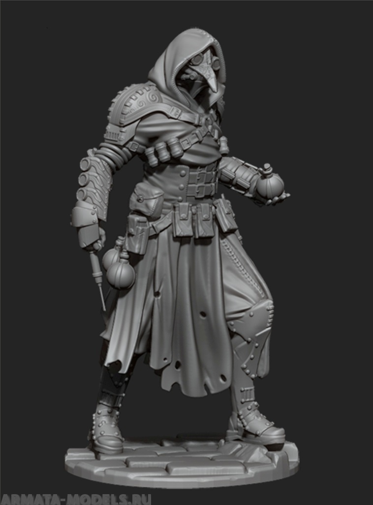 CHM-75016. Миры Фэнтези: Человек без имени. 75 мм. Материал -смола. Chronos Miniatures