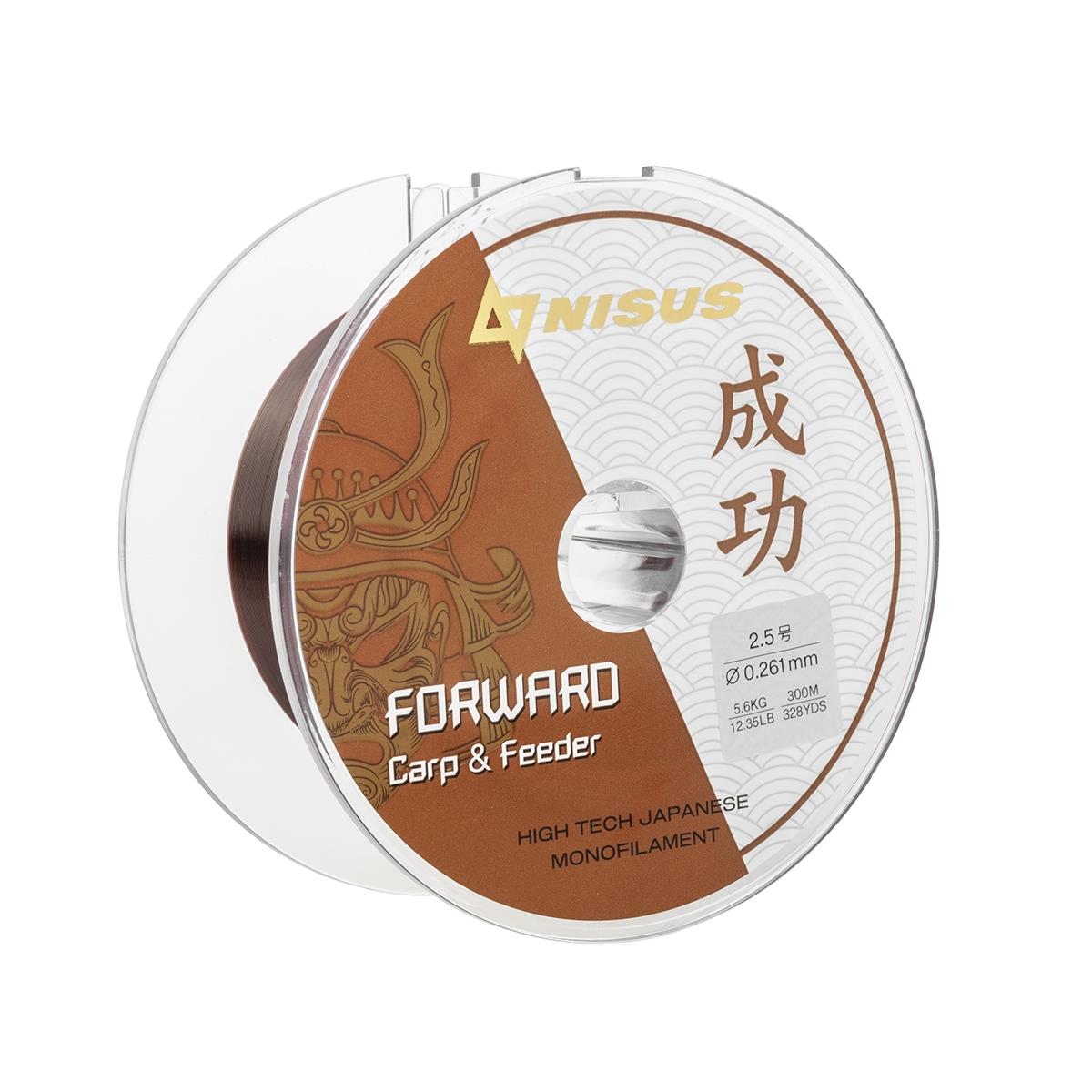 Леска FORWARD Carp&Feeder brown 0,261mm/300m Nylon (N-FCF-0261-300) Nisus