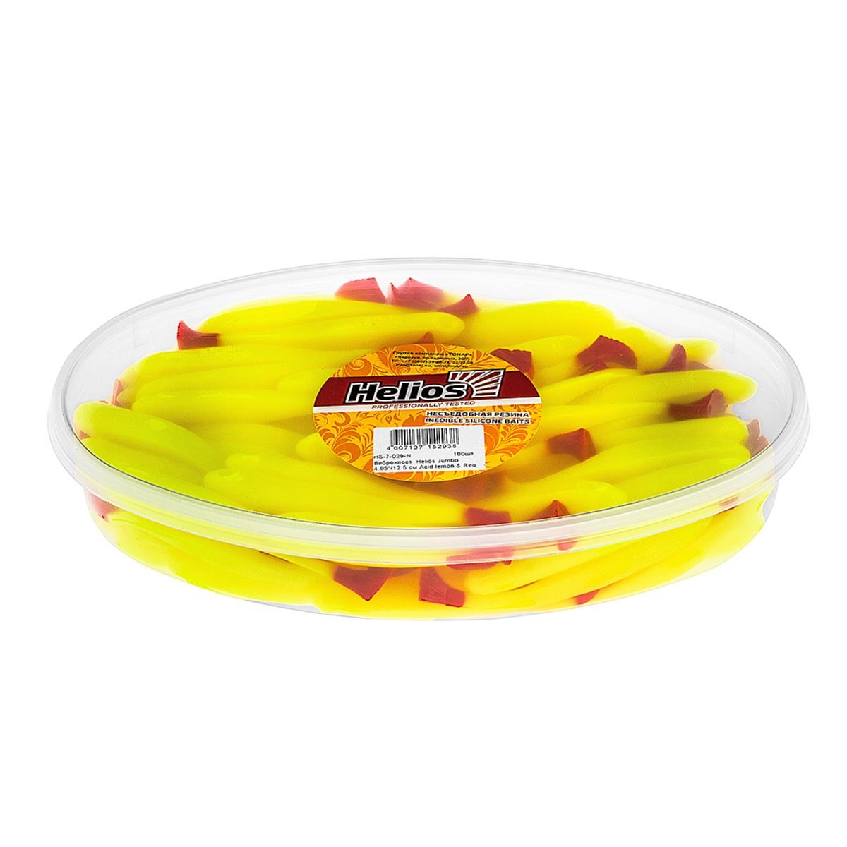 Виброхвост несъедоб. Jumbo 4,95''/12.5 см Acid lemon & Red 100шт. (HS-7-029-N) Helios( цена указана за упаковку, в количестве 100шт.) Виброхвост несъедоб. Jumbo 4,95''/12.5 см Acid lemon & Red 100шт. (HS-7-029-N) Helios( цена указана за упаковку, в количестве 100шт.)