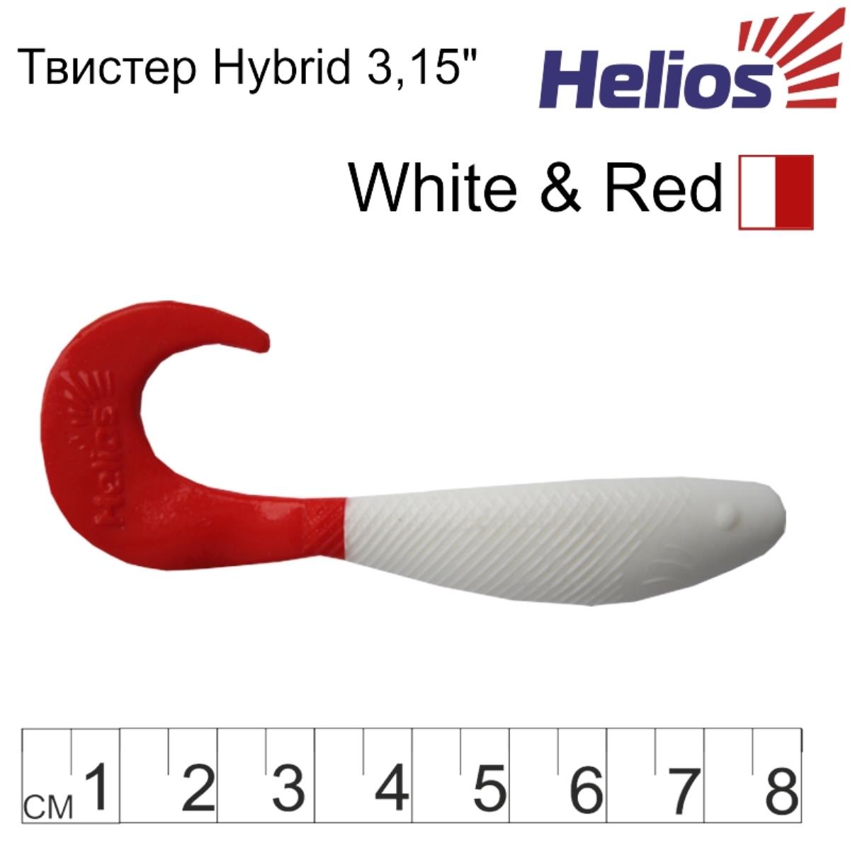 Твистер Hybrid 3,15"/8,0 см White & RT 7шт. (HS-14/1-003) Helios Твистер Hybrid 3,15"/8,0 см White & RT 7шт. (HS-14/1-003) Helios