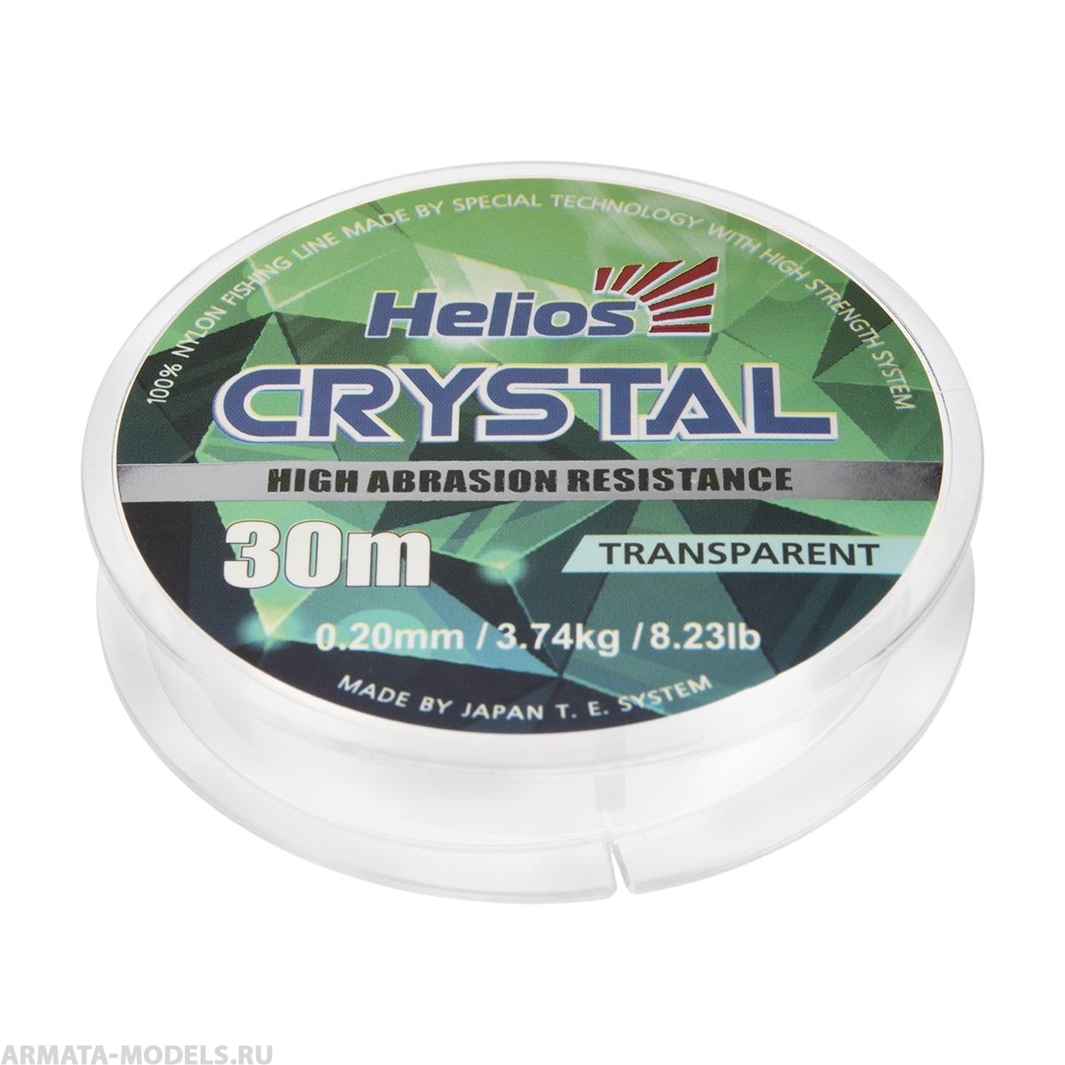 Леска CRYSTAL Nylon Transparent 0,20mm/30 (HS-CT 0,20/30) Helios
