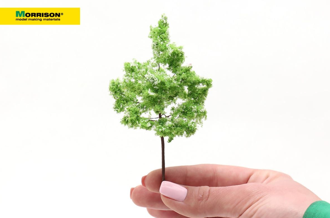 011dcv015 Белое цветущее дерево для макета. Высота 10 см.