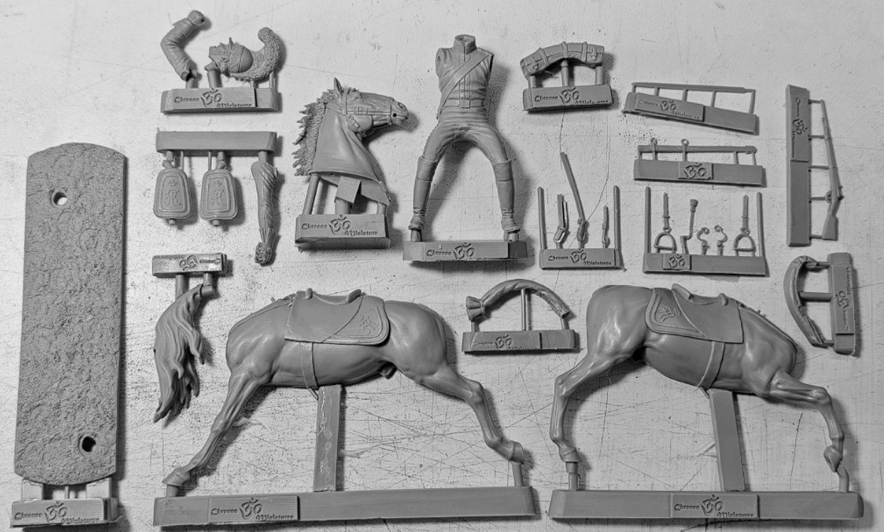 CHM-54212. Саксонский кирасир полка "Гард Дю Кор", 1812 г.  54 мм. Материал - смола. Chronos Miniatures