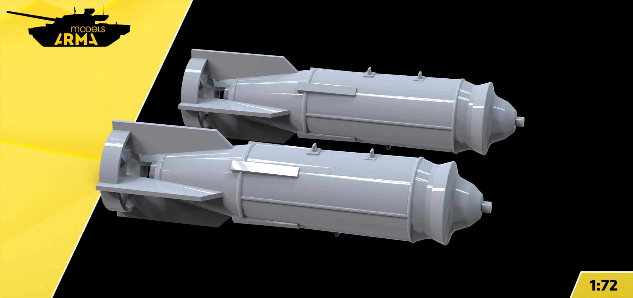 AM72545 Бомба ФАБ-250 2шт (Не для свободной продажи) Arma Models