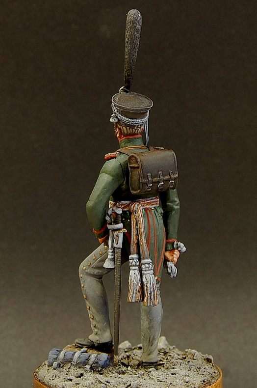 CHM-54097. Обер-офицер гренадерских полков и рот, Россия 1812-15 гг. 54 мм. Материал – смола. Chronos Miniatures