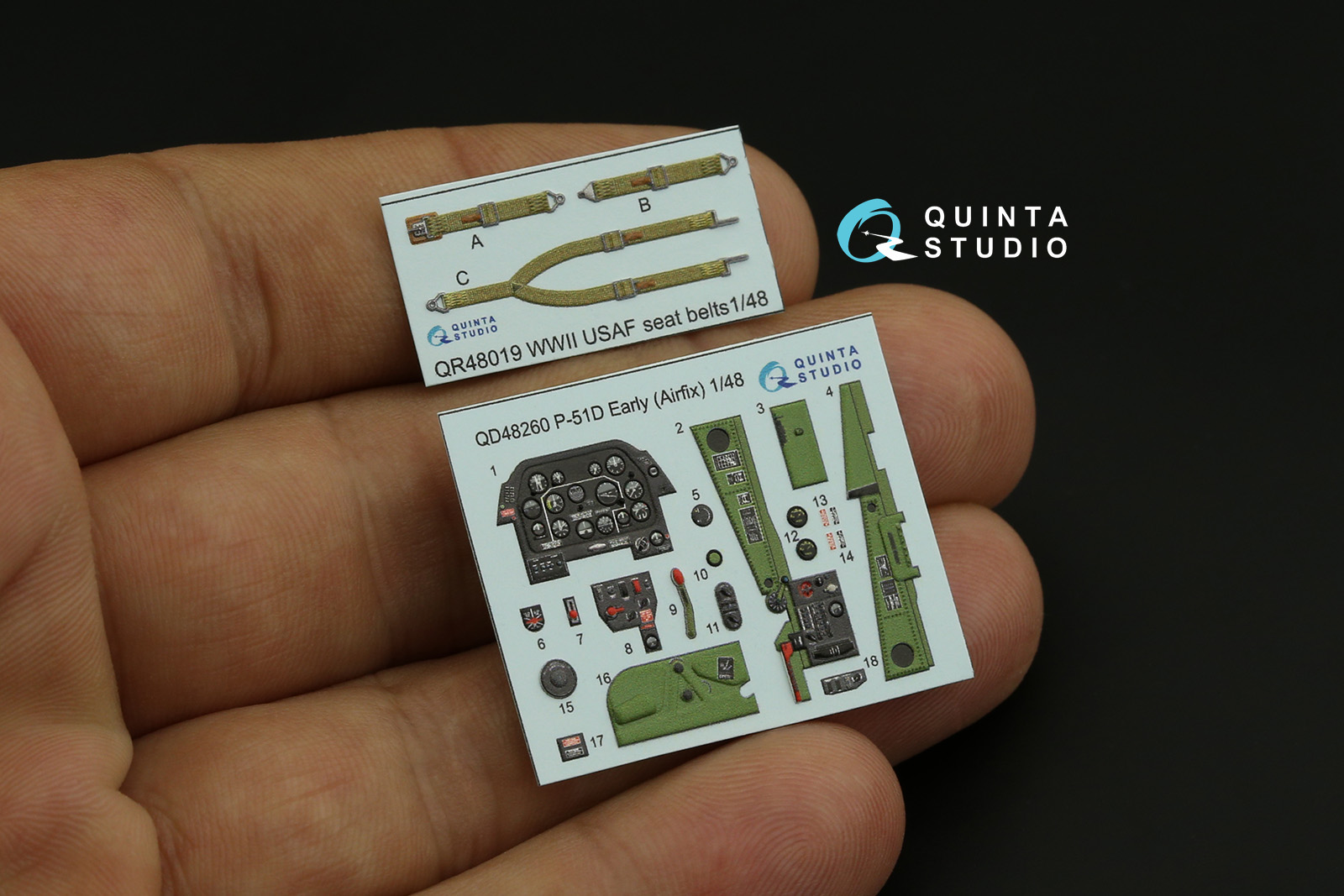 QD48260 3D Декаль интерьера кабины P-51D Early (Airfix)