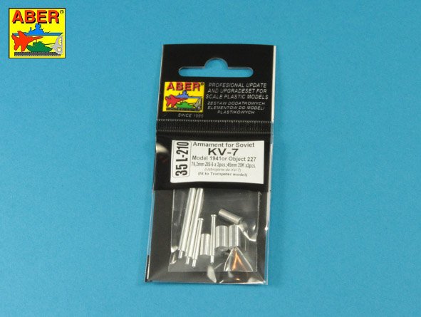 ABR-35-L-210  Дополнения для  Armament for Soviet KV-7 76mm x 2; 45 x 2 для Trumpeter 1/35 ABR-35-L-210  Дополнения для  Armament for Soviet KV-7 76mm x 2; 45 x 2 для Trumpeter 1/35