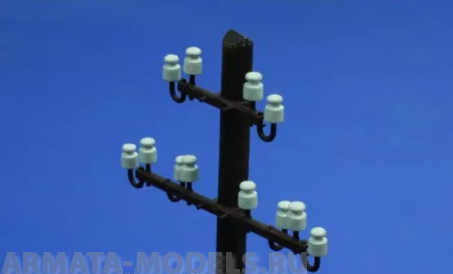 35D02RB Дополнение для моделей Model Telegraphic pillar with 4 insulators 35D02RB Дополнение для моделей Model Telegraphic pillar with 4 insulators