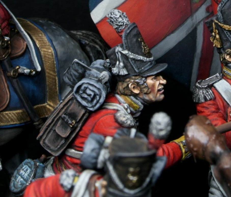 VD-54028(M). Сержант британских пехотных полков, 1812-15 гг. 54 мм. Материал - белый металл. Chronos Miniatures